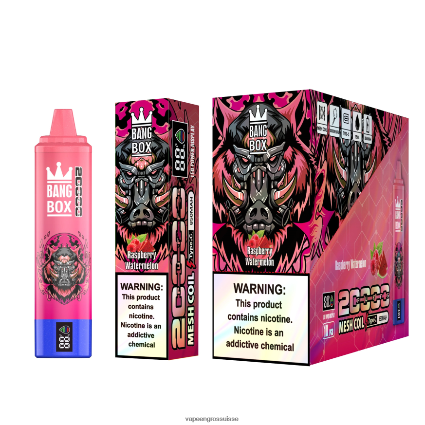 Vape Suisse Pas Cher - Bang Box 20000 pastèque framboise F4426H53