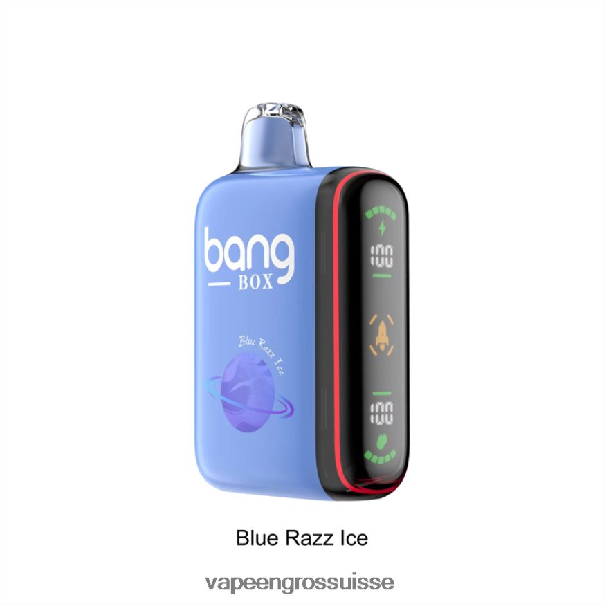 Vaporizer Zurich - Bang Box Affichage de puissance intelligent de 9 000 à 18 000 bouffées glace bleue F4426H26