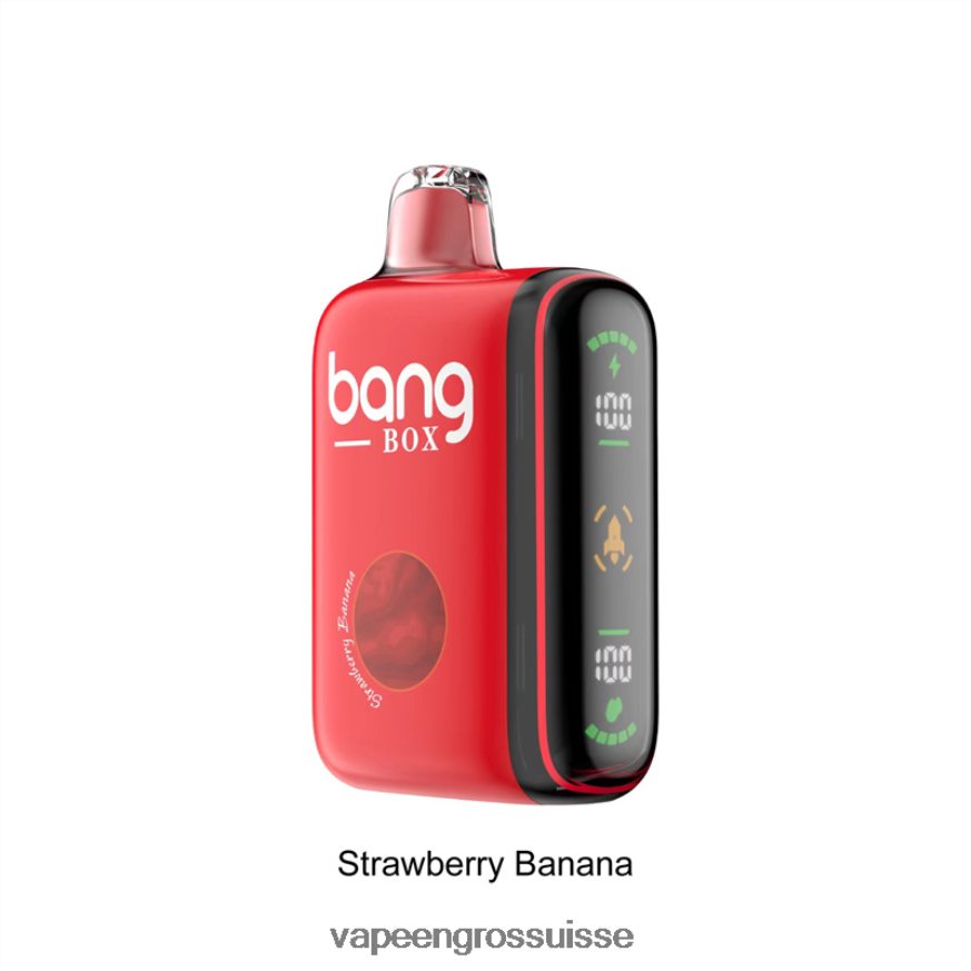 Vapotage Suisse - Bang Box Affichage de puissance intelligent de 9 000 à 18 000 bouffées fraise banane F4426H25