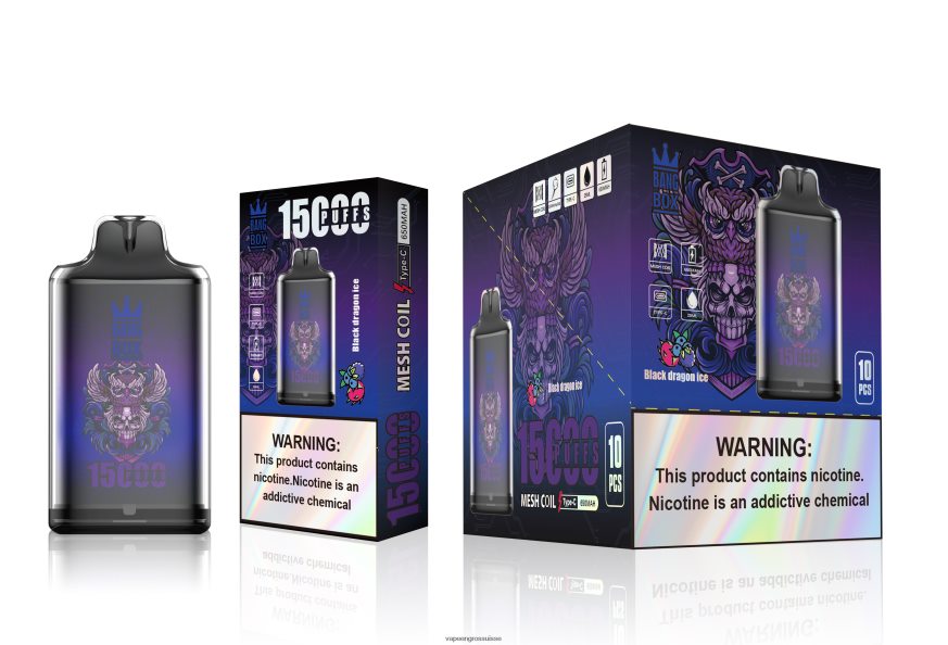 Vapoteuse En Gros - Bang Box s1-15000 bouffées glace de dragon noir F4426H110
