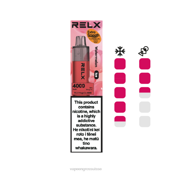 Eliquide En Gros - pastèque (glace) RELX MagicGo 4000 vapes jetables 2206P7