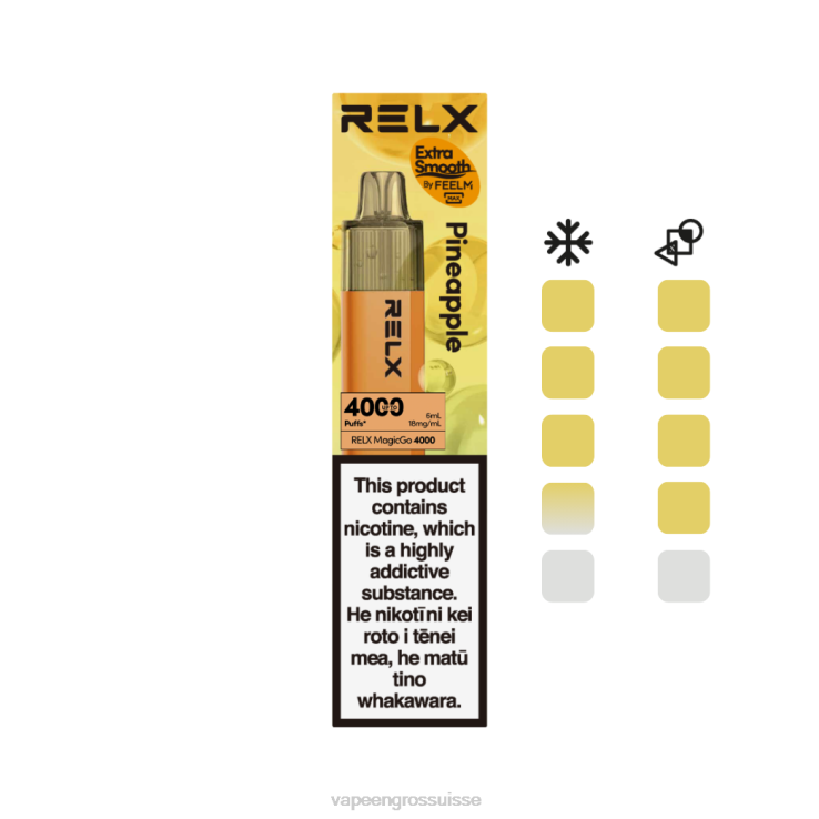 Vape En Gros Suisse - ananas RELX MagicGo 4000 vapes jetables 2206P1