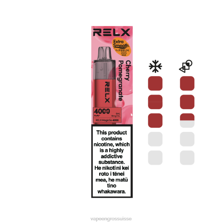 Vapoteuse En Gros - grenade cerise RELX MagicGo 4000 vapes jetables 2206P8