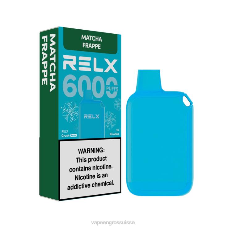 Cigarette Électronique Genève - matcha frappé RELX Crush Pocket 6000 glacé 2206P17