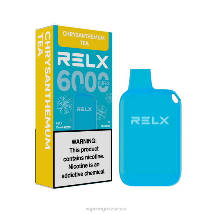 Eliquide En Gros - thé au chrysanthème RELX Crush Pocket 6000 glacé 2206P21