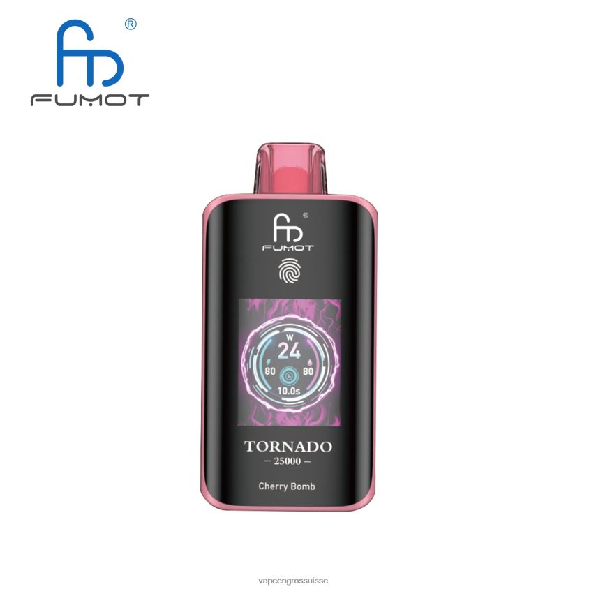 Cigarette Electronique En Gros - bombe cerise Fumot Tornado 25000 vapes jetables T28X8V4