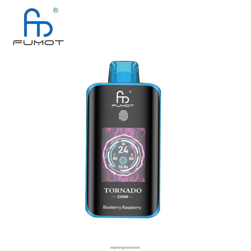 Cigarette Électronique Genève - myrtille framboise Fumot Tornado 25000 vapes jetables T28X8V3
