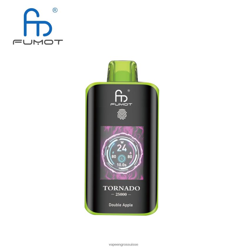 Vape En Gros - double pomme Fumot Tornado 25000 vapes jetables T28X8V5
