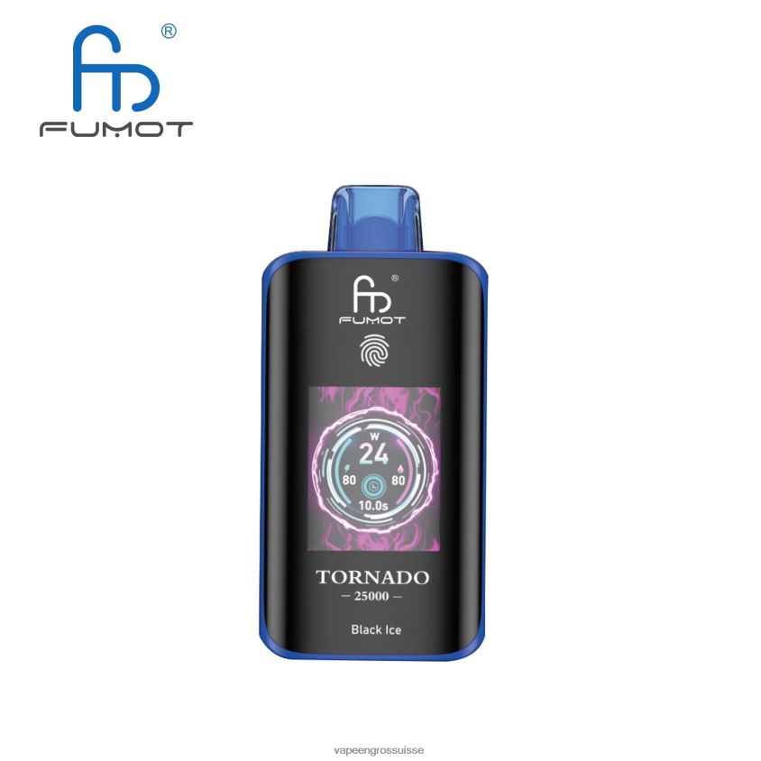 Vape Genève - glace noire Fumot Tornado 25000 vapes jetables T28X8V2