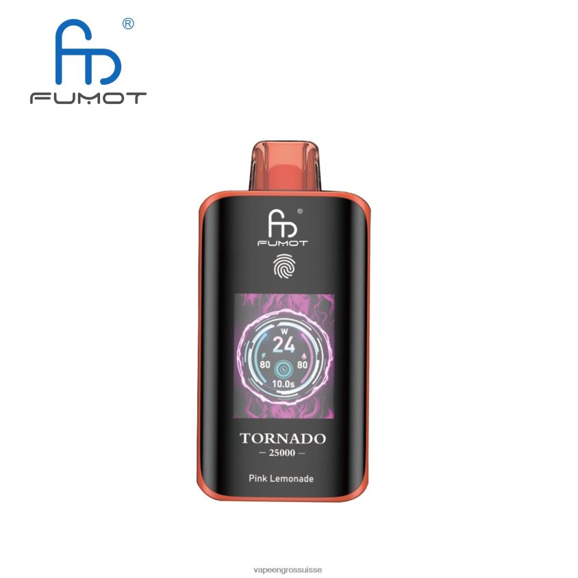Vape Suisse Pas Cher - limonade rose Fumot Tornado 25000 vapes jetables T28X8V10