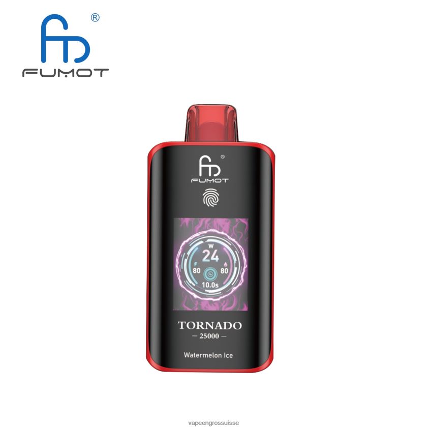 Vaporizer Zurich - glace à la pastèque Fumot Tornado 25000 vapes jetables T28X8V12