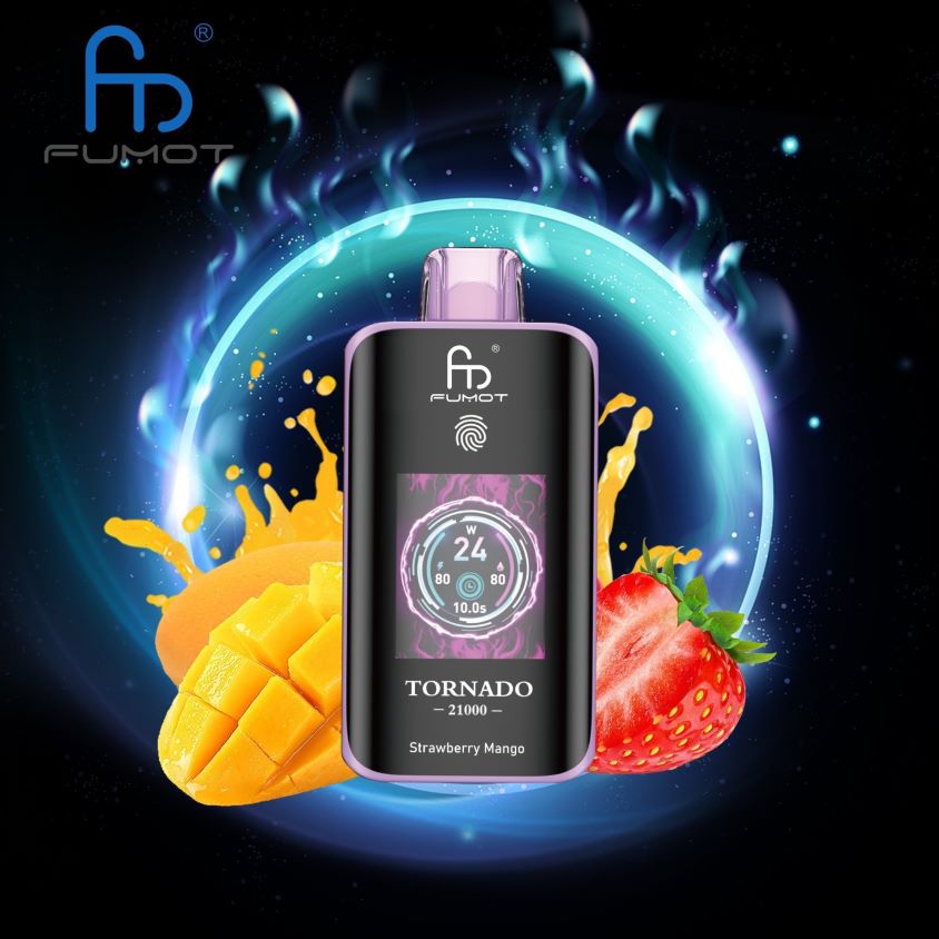 Vapotage Suisse - mangue fraise Fumot Tornado 25000 vapes jetables T28X8V11