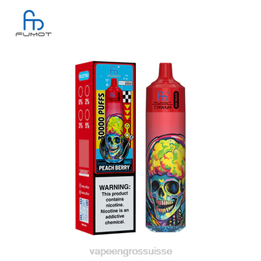 Vape En Gros - Fumot Tornado 30 000 musiques baie de pêche PJ8819
