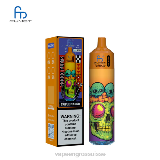Vape En Gros Suisse - Fumot Tornado 30 000 musiques triple mangue PJ8829