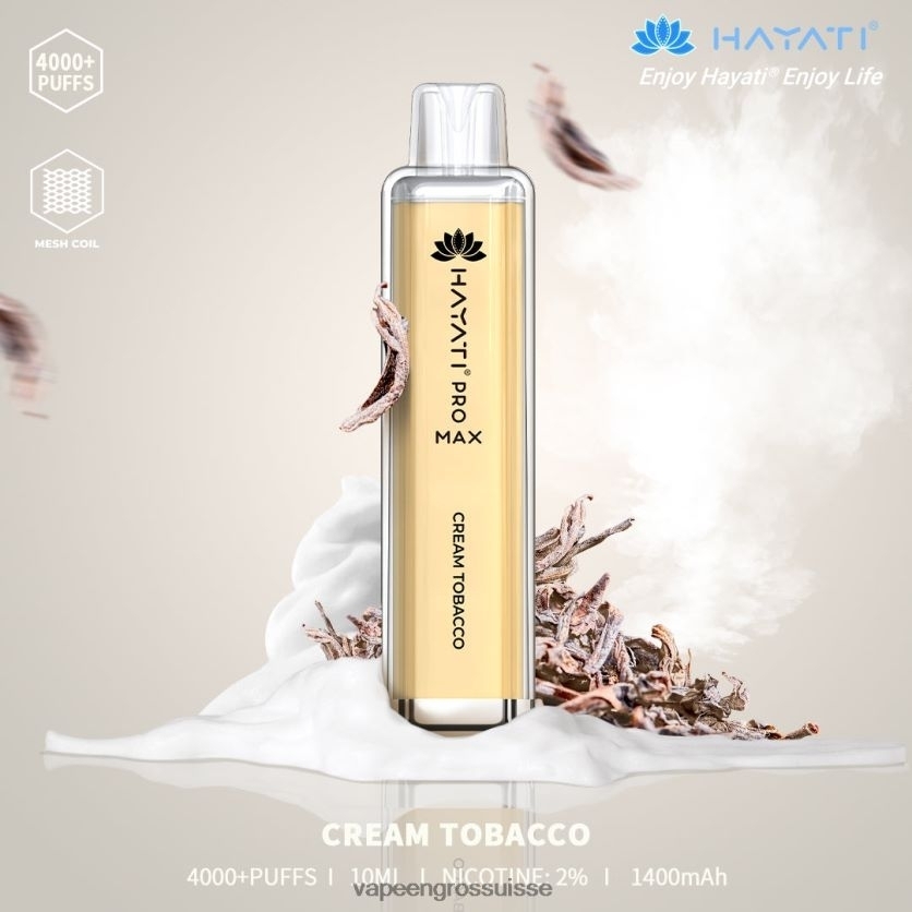Cigarette Électronique Genève - tabac à la crème 82F242190 Hayati Pro Max 4000