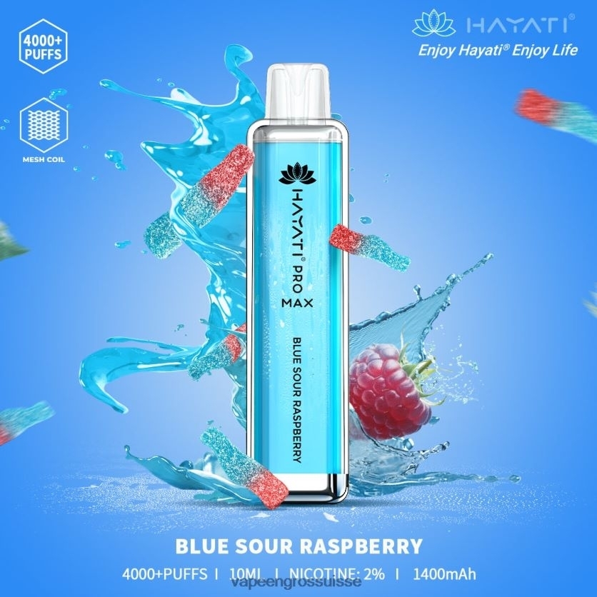Eliquide En Gros - framboise bleue aigre 82F242150 Hayati Pro Max 4000