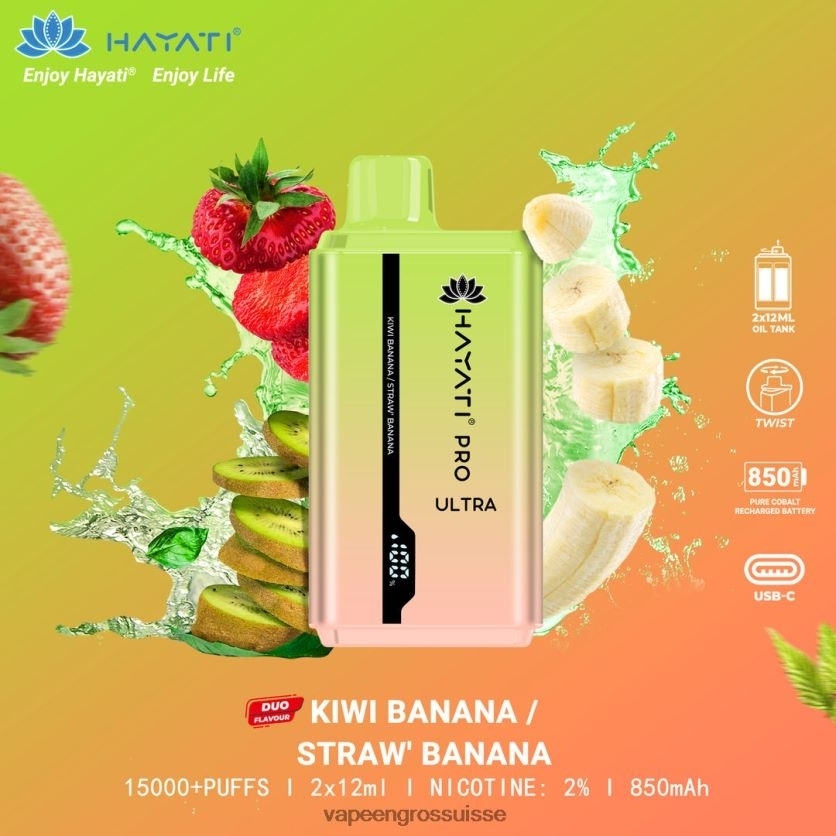 Eliquide En Gros - banane kiwi/banane fraise 82F242227 Hayati Pro Ultra