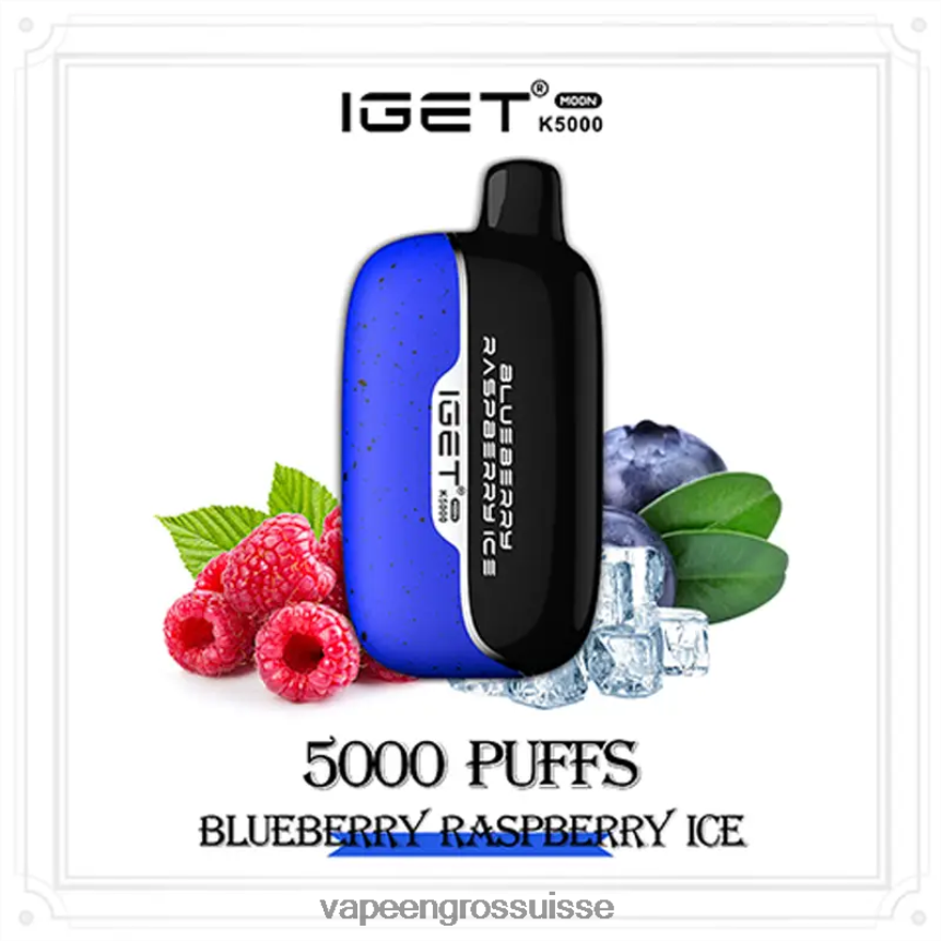 Cigarette Électronique Genève - IGET Moon k5000 glace myrtille-framboise 6J08483