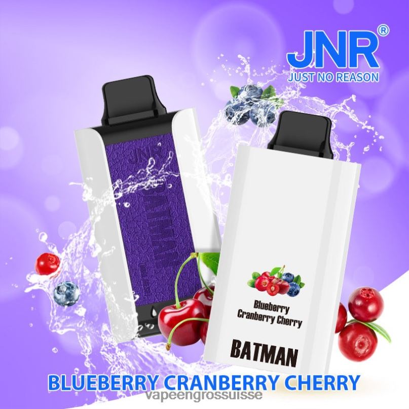 Cigarette Électronique Genève - JNR BATMAN 11000 myrtille, canneberge, cerise VN24L17