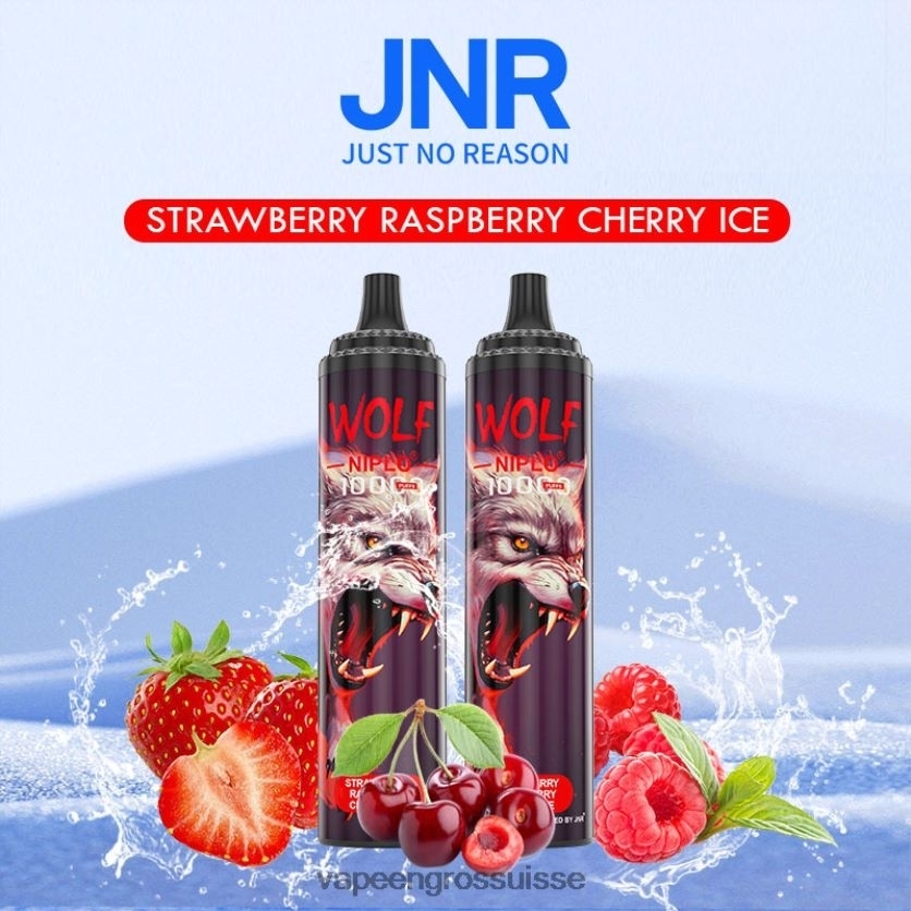 Cigarette Électronique Genève - glace à la fraise, à la framboise et à la cerise 82F242773 JNR WOLF NIPLO