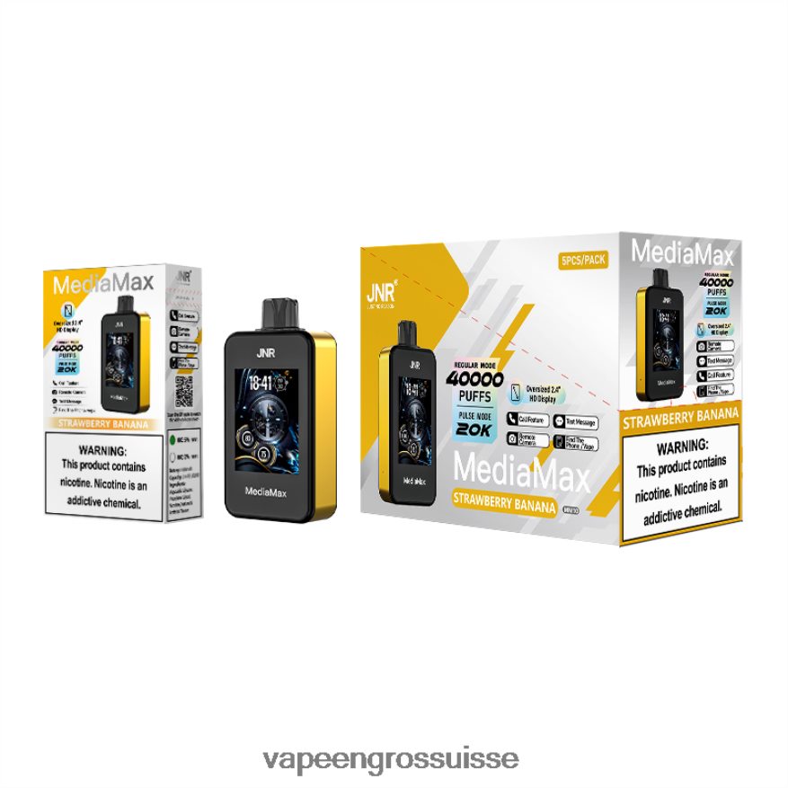 Cigarette Électronique Genève - JNR MediaMax 40 000 bouffées 2X4J6D16 banane fraise