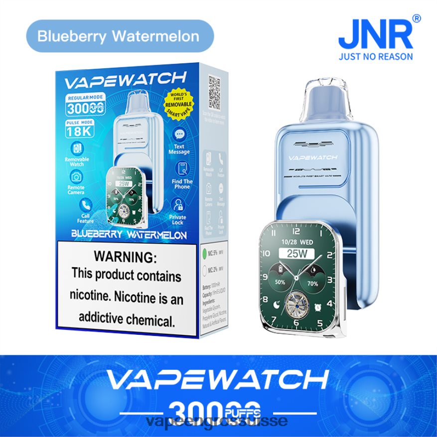Cigarette Electronique En Gros - JNR montre vape 2X4J6D4 pastèque aux bleuets
