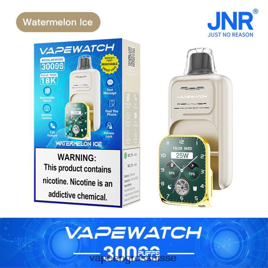 Magasin Vape Genève - JNR montre vape 2X4J6D9 glace à la pastèque