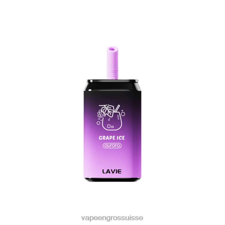 Vapotage Suisse - glace aux raisins LAVIE Aurora 11000 bouffées 0TDZX151