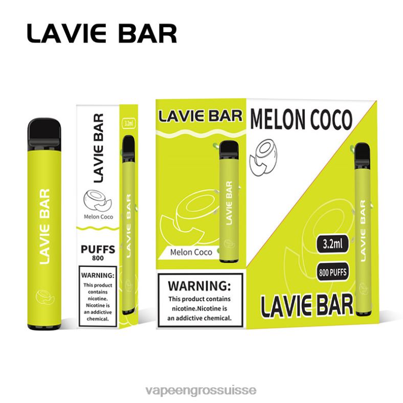 Eliquide En Gros - melon coco LAVIE BAR 800 bouffées 0TDZX315