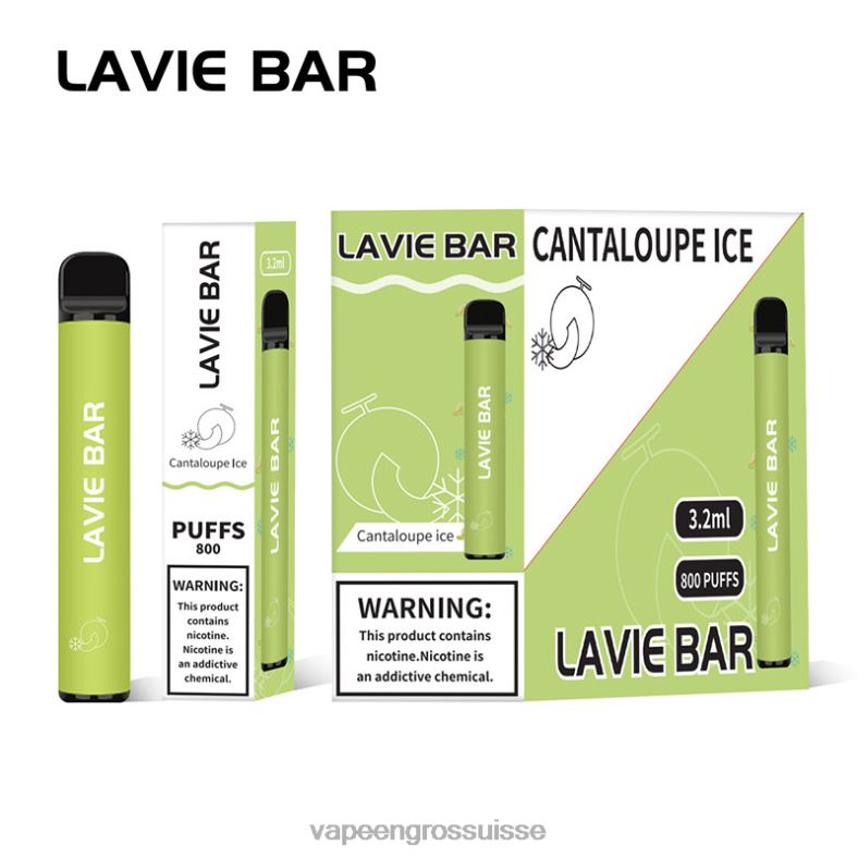 Magasin Vape Genève - glace au cantaloup LAVIE BAR 800 bouffées 0TDZX317