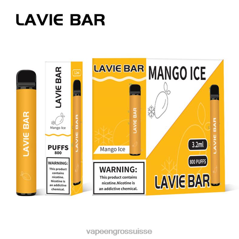 Vape En Gros Suisse - glace à la mangue LAVIE BAR 800 bouffées 0TDZX309