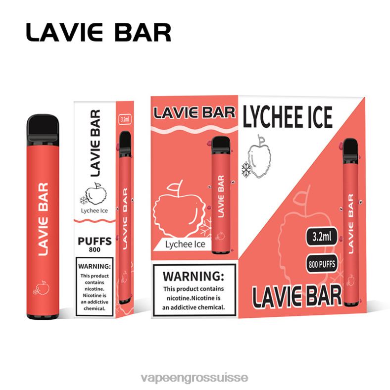 Vape En Gros - glace au litchi LAVIE BAR 800 bouffées 0TDZX313