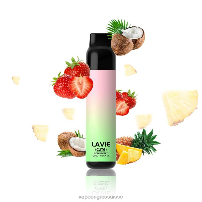 Vapotage Suisse - fraise coco pomme LAVIE BAR 3000 bouffées 0TDZX291