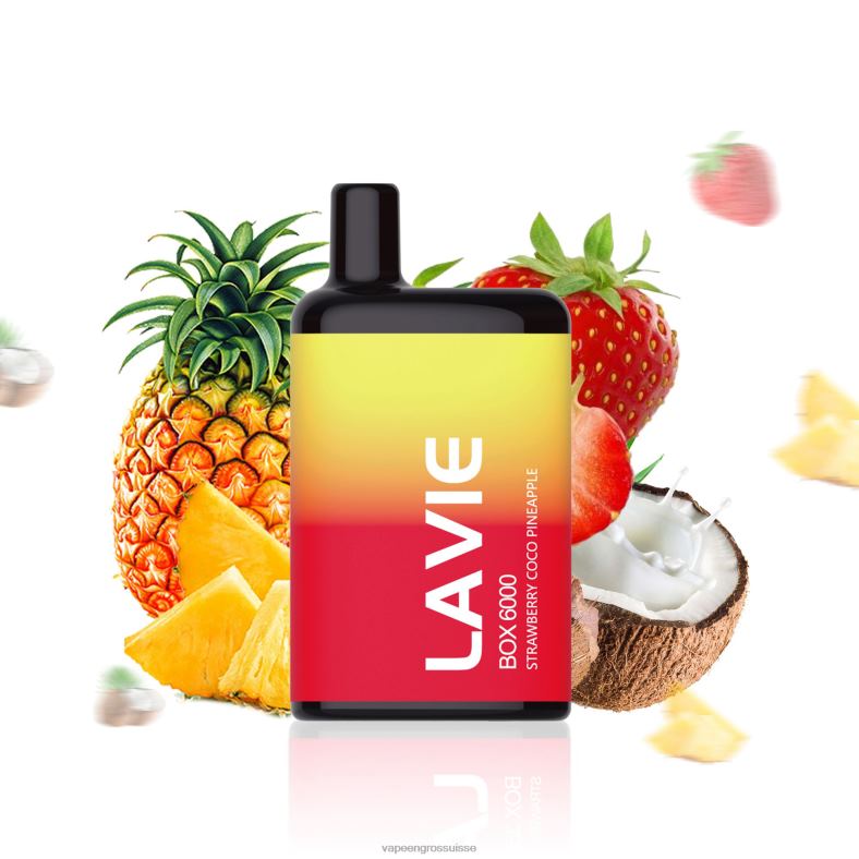 Magasin Vape Genève - fraise coco ananas LAVIE BOX 6000 bouffées 0TDZX205