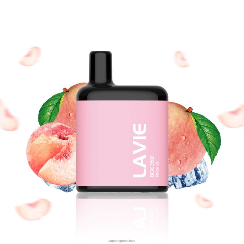 Vape Jetable Suisse - glace à la pêche LAVIE BOX 3500 bouffées 0TDZX209