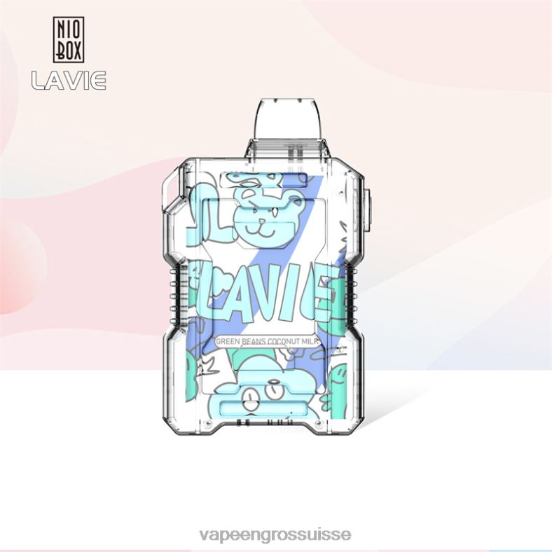 E Liquide Suisse - haricots verts, lait de coco LAVIE NIO BOX 9000 bouffées 0TDZX188
