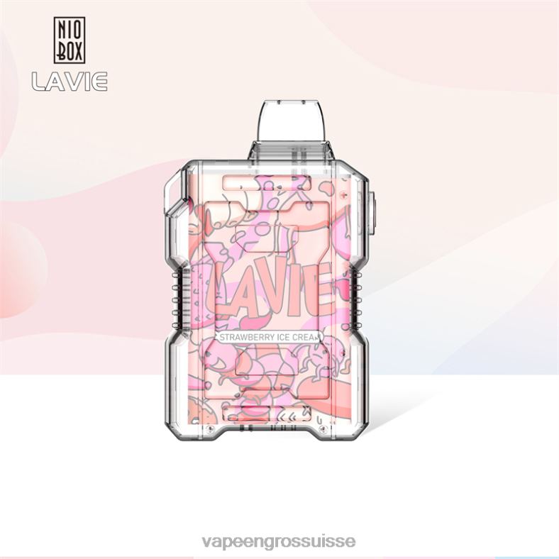 Vape Jetable Prix - glace à la fraise LAVIE NIO BOX 9000 bouffées 0TDZX196