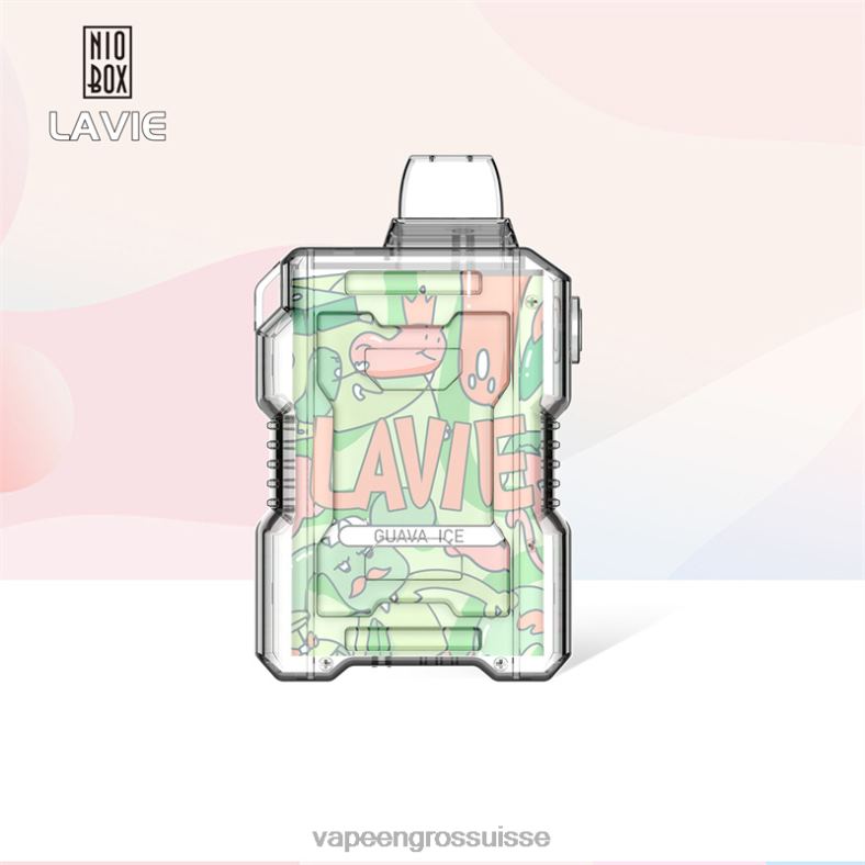 Vaporizer Zurich - glace à la goyave LAVIE NIO BOX 9000 bouffées 0TDZX194