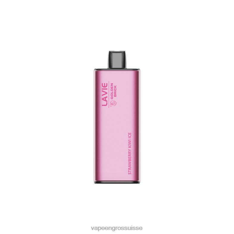 Magasin Vape Genève - glace fraise kiwi LAVIE GOLDEN BRICK 10000 bouffées 0TDZX65