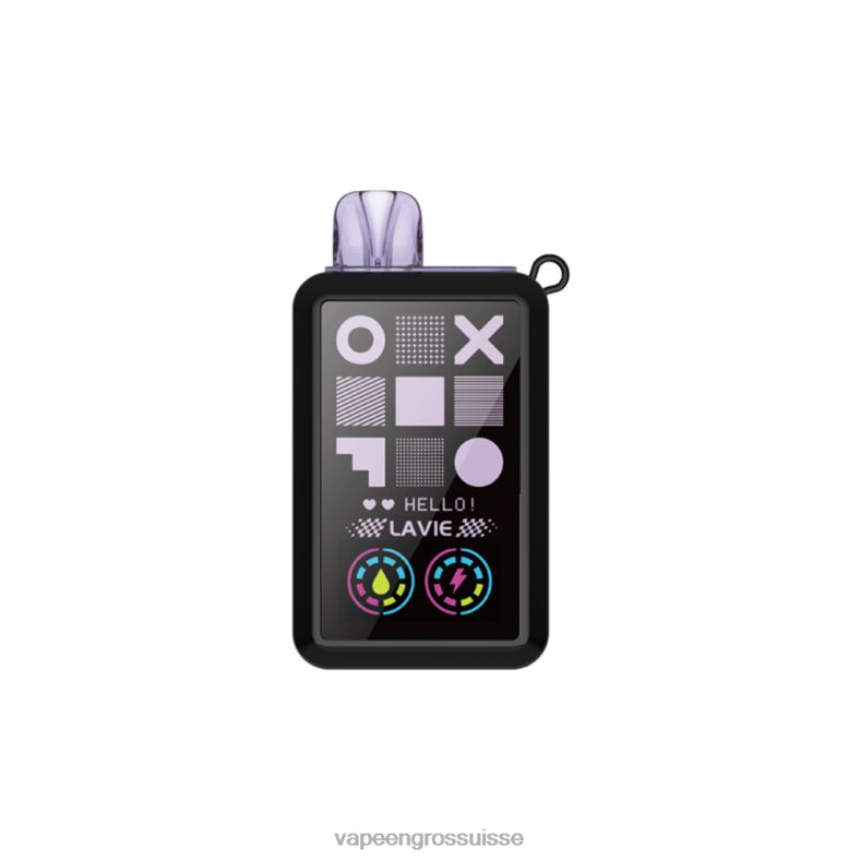Vape Jetable Suisse - glace aux raisins/glace à la menthe LAVIE Cyber 20000 bouffées 0TDZX27
