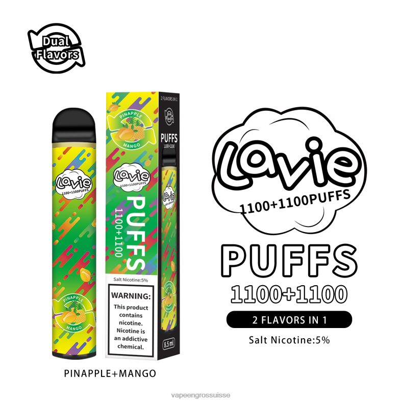 Vape Genève - ananas/mangue LAVIE BAR Switch 2200 bouffées 0TDZX296