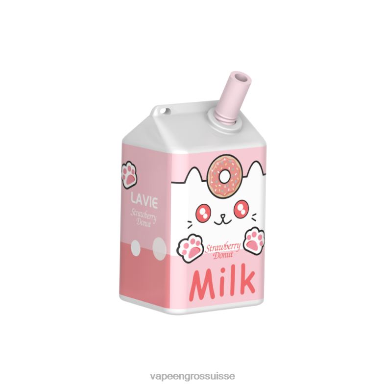 Magasin Vape Genève - beignet aux fraises LAVIE MILK 7000 bouffées 0TDZX177