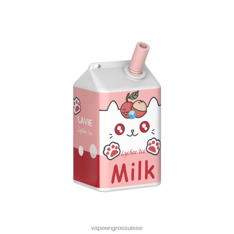 Vape En Gros Suisse - glace au litchi LAVIE MILK 7000 bouffées 0TDZX183