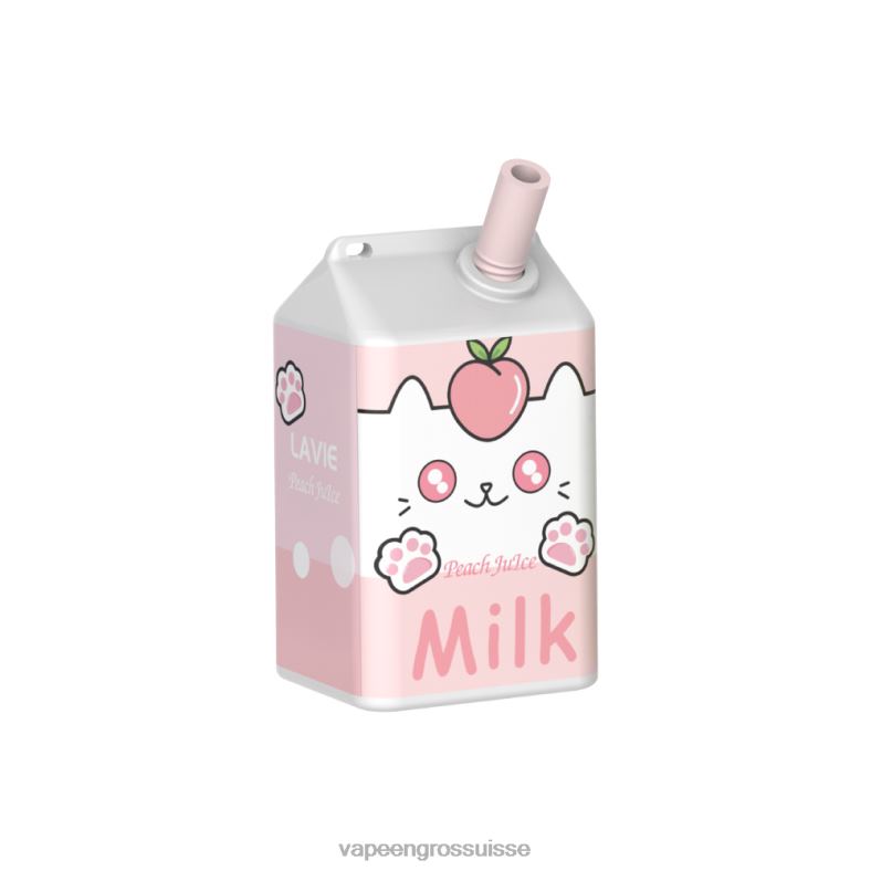 Vapotage Suisse - jus de pêche LAVIE MILK 7000 bouffées 0TDZX179