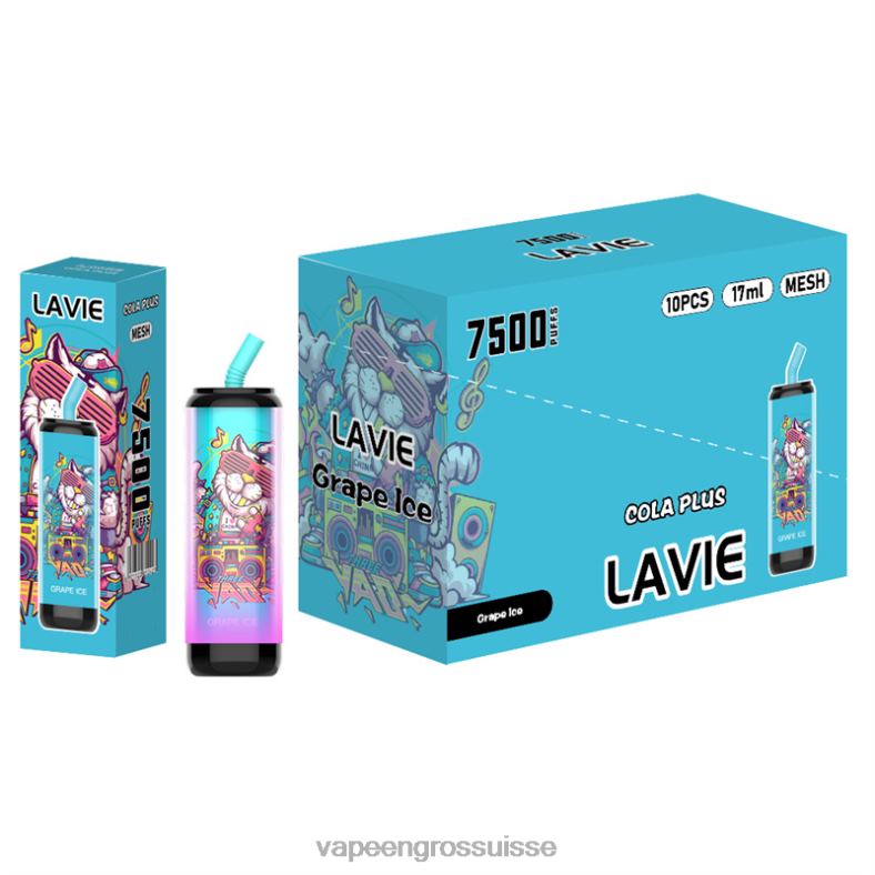 Vape Genève - glace aux raisins LAVIE Cola Plus 7500 bouffées 0TDZX254