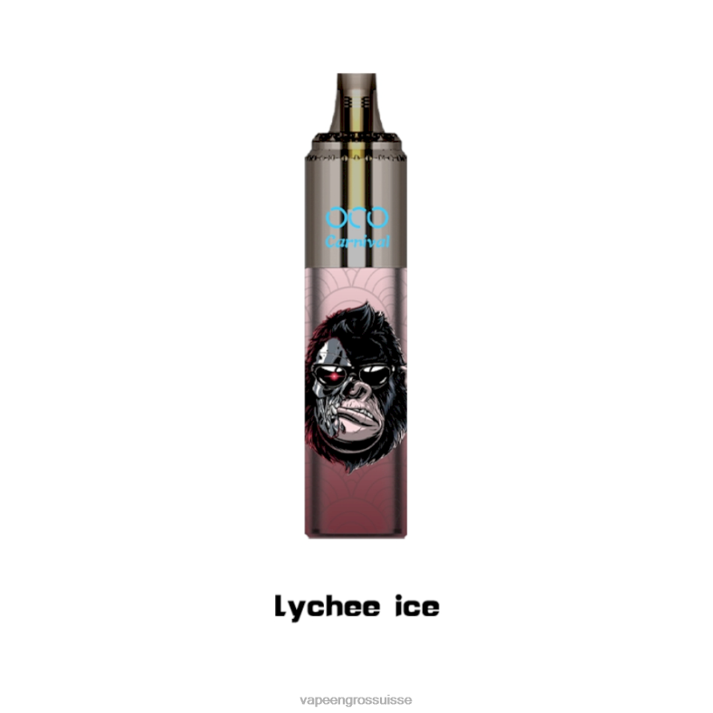 Vape Genève - glace au litchi LAVIE OCO carnaval 10000 bouffées 0TDZX352