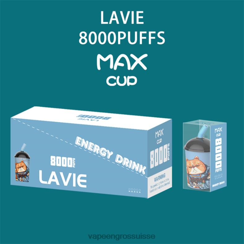 Eliquide En Gros - boisson énergisante LAVIE Max Cup 8000 bouffées 0TDZX259