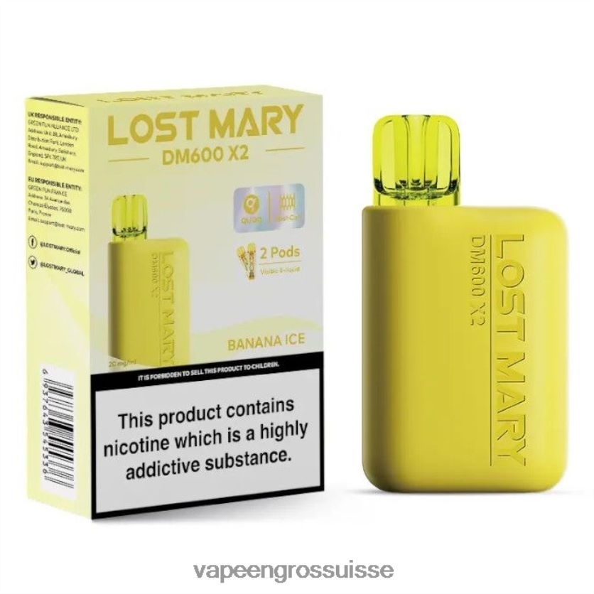 Cigarette Électronique Genève - glace à la banane 82F242465 LOST MARY DM600 X2