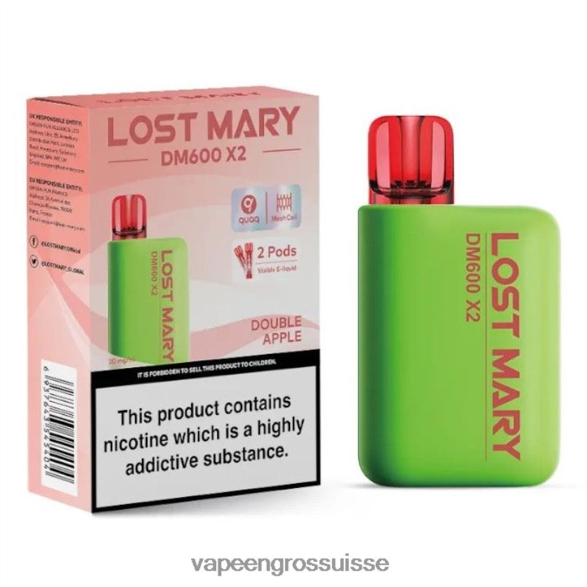 Magasin Vape Genève - double pomme 82F242471 LOST MARY DM600 X2