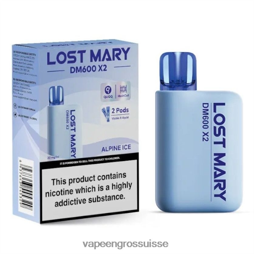 Vape Genève - glace alpine 82F242464 LOST MARY DM600 X2